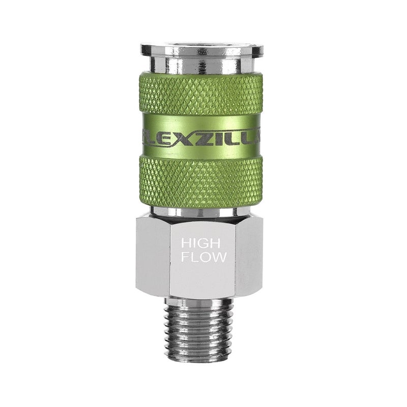 Flexzilla موصل فليكسزيلا برو عالي التدفق، جسم 1/4"، MNPT 1/4" - A53426FZ - Image 1